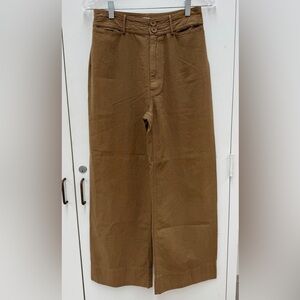 Apiece Apart 100% Cotton Wide-Leg Chino Merida Pant in Warm Brown Size 4